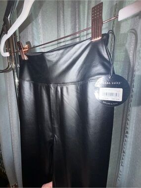 aerie Real Luxe Black Faux Leather Leggings